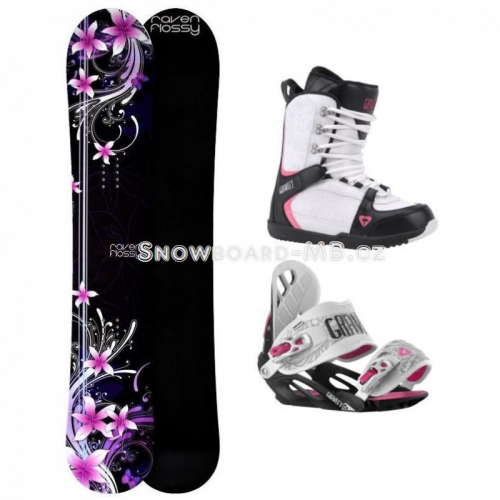 Dámský snowboard komplet, snowboardový set Flossy