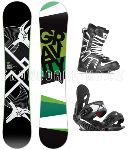 Snowboard komplet Gravity Cosa wide (široký snowboard)