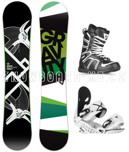 Snowboard komplet Gravity Cosa wide - široké snowboardy
