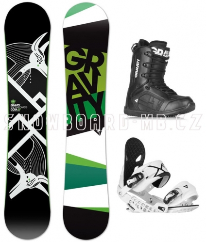 Snowboard komplet Gravity Cosa wide (široký snowboard)