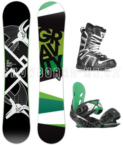 Snowboard komplet Gravity Cosa wide (široký snowboard)