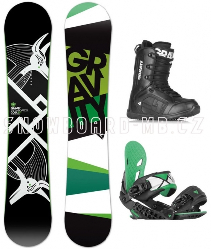 Snowboard komplet Gravity Cosa wide (široký snowboard)