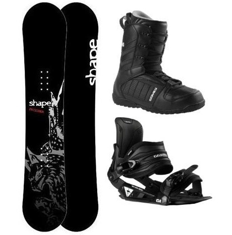 Snowboard komplet Shape, levne snb komplety