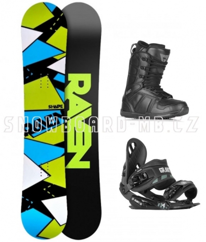 Pánský snowboard komplet Raven Shape black - VÝPRODEJ
