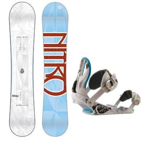 Dámský snowboardový set NITRO Janna 154 cm s vázáním