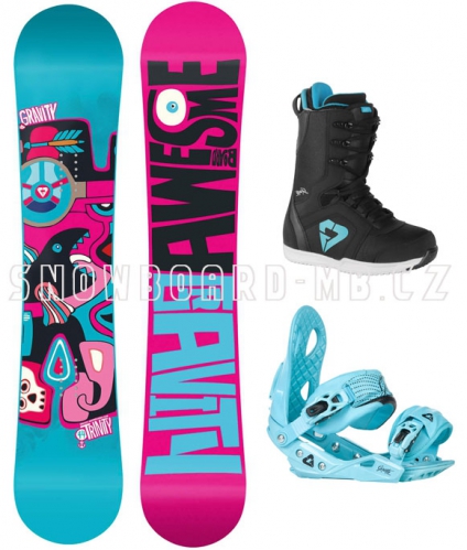 Dámský snowboard komplet Gravity Trinity blue