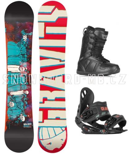 Snowboard komplet Madball red - AKCE