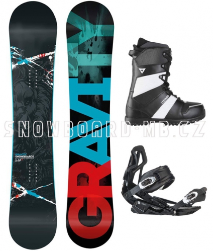 Snowboard komplet Gravity Team white