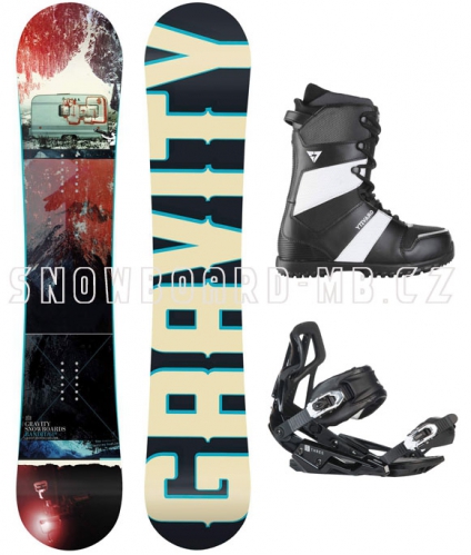Snowboard komplet Gravity Bandit white - VÝPRODEJ