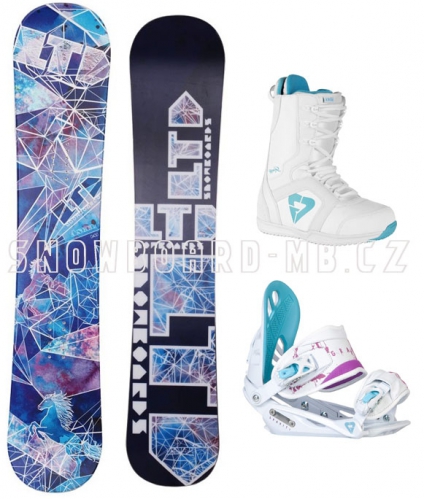Dámský snowboard komplet LTD Angel white - AKCE
