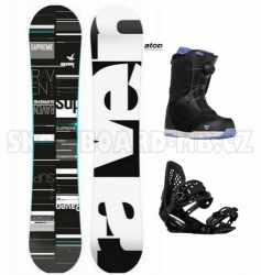 Dámský snowboardový set Raven Supreme black/mint, boty a vázání Gravity