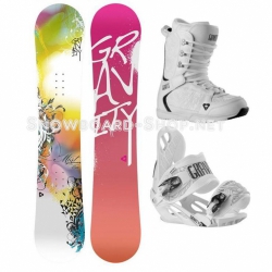 Dámský snowboard komplet Gravity Mist white
